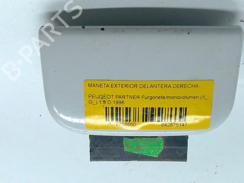 Used Front right exterior door handle Front right exterior door handle PEUGEOT PARTNER Box Body/MPV (5_, G_) [1996-2026] 33320069 33320069