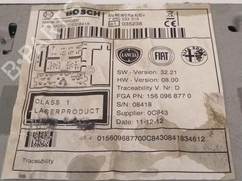 Radio ALFA ROMEO GIULIETTA (940_)  | BP28480733E6