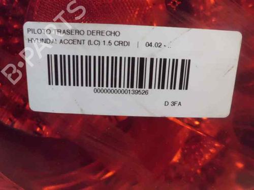 Right taillight HYUNDAI ACCENT II (LC) 1.5 CRDi | BP213993C35 