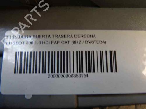 Rear right lock PEUGEOT 308 I (4A_, 4C_) 1.6 HDi | BP2220230C99 
