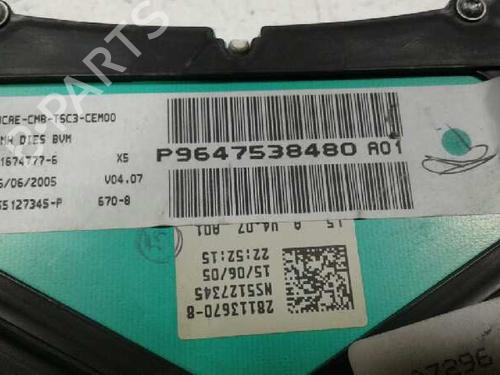 Instrument cluster PEUGEOT 307 SW (3H) 1.6 HDI 110 | BP10330205C47 