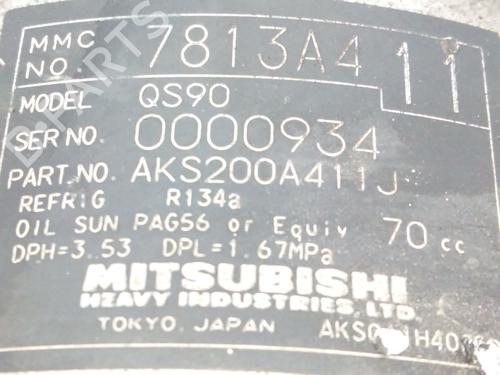 AC compressor MITSUBISHI ASX (GA_W_)  | BP18411900M34 