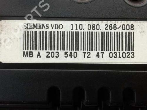 Instrument cluster MERCEDES-BENZ C-CLASS Coupe (CL203)  | BP248922C47 