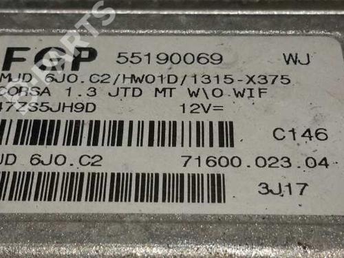 Engine control unit (ECU) OPEL CORSA C (X01) 1.3 CDTI (F08, F68) | BP1327908M57 