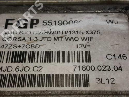 Engine control unit (ECU) OPEL CORSA C (X01) 1.3 CDTI (F08, F68) | BP1327909M57 