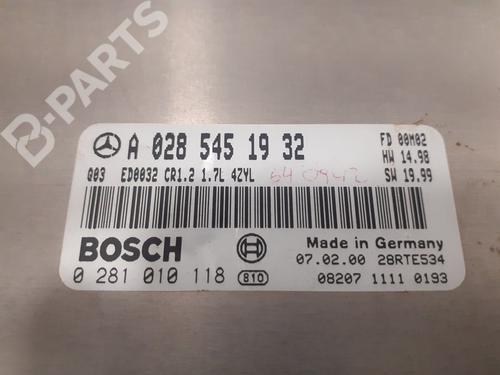 Engine control unit (ECU) MERCEDES-BENZ A-CLASS (W168) A 170 CDI (168.008) | BP7863078M57 