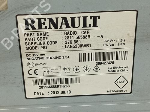 Display monitor DACIA SANDERO II TCe 90 (B8M1, B8MA, B8AC) | BP13741445C48 