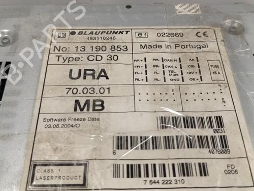 Bilradio OPEL MERIVA A MPV (X03) 1.3 CDTI (E75) | BP17747154E6 