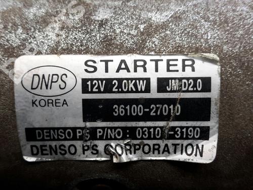 Starter KIA SPORTAGE II (JE_, KM_) 2.0 CRDi | BP7255887M8 