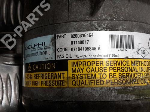 AC compressor RENAULT MEGANE II (BM0/1_, CM0/1_) 1.5 dCi (BM02, BM13, BM2A, CM02, CM13) | BP7655649M34 