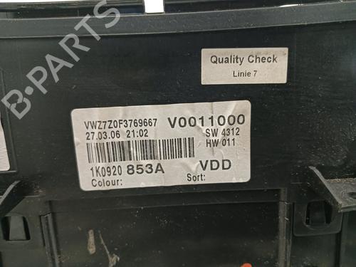 Instrument cluster VW GOLF V (1K1) 1.6 | BP20317570C47 