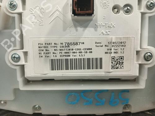 Instrument cluster PEUGEOT 208 I (CA_, CC_) 1.6 VTi | BP30316571C47