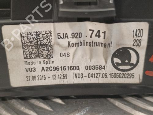 Instrument cluster SKODA RAPID (NH3, NK3, NK6) 1.6 TDI | BP16587492C47 