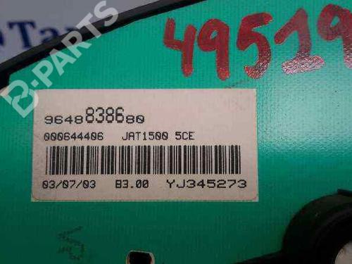 Instrument cluster PEUGEOT 206 CC (2D) 1.6 16V (2DNFUF, 2DNFUR) | BP5861247C47 