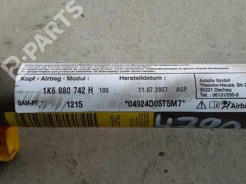 Right curtain airbag VW GOLF V (1K1)  | BP9552841C12 