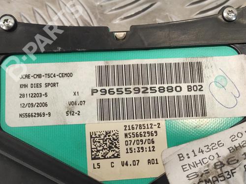 Instrument cluster PEUGEOT 307 CC (3B) 2.0 HDi 135 | BP9973546C47 