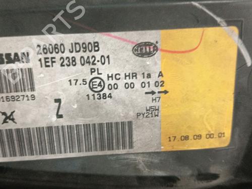 Right headlight NISSAN QASHQAI I (J10, NJ10) 2.0 dCi | BP29967975C29 