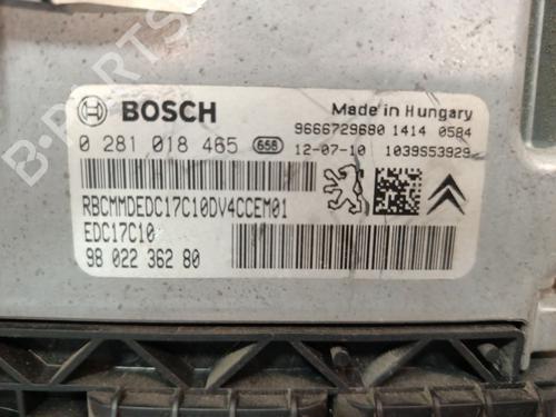Engine control unit (ECU) CITROËN C3 II (SC_) 1.4 HDi 70 (SC8HZC, SC8HR0, SC8HP4) | BP37607799M57 - Image 3