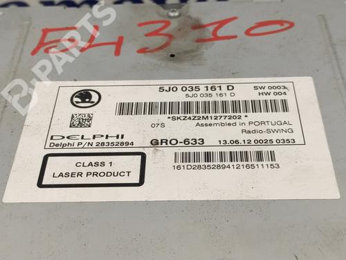 Radio SKODA FABIA II (542) 1.6 TDI | BP11254475E6 