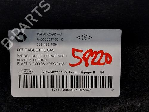 Rear parcel shelf SMART FORFOUR Hatchback (453) electric drive / EQ (453.091) | BP22908114C85 