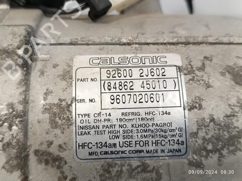 AC compressor NISSAN PRIMERA (P11) 2.0 TD | BP1274858M34 