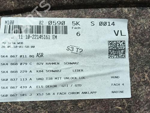 Front left panel VW GOLF VI (5K1) 2.0 GTi | BP30660479C58