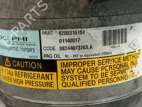 AC compressor RENAULT MEGANE II (BM0/1_, CM0/1_)  | BP27454995M34 