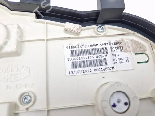 Instrument cluster PEUGEOT 206+ (2L_, 2M_) 1.4 i (2LKFWA, 2MKFWA) | BP30348480C47