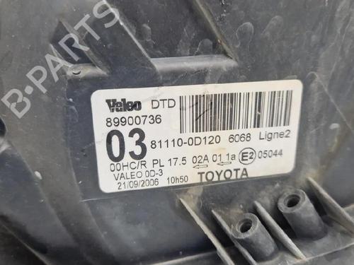 Right headlight TOYOTA YARIS (_P9_) 1.4 D-4D (NLP90_, NLP90R) | BP31082321C29 