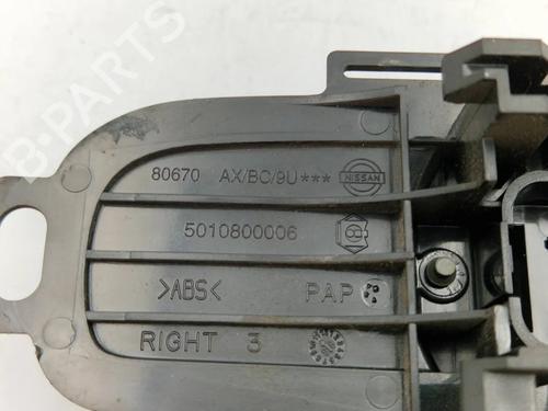 Front right interior door handle NISSAN NOTE (E11, NE11) 1.5 dCi | BP30344849I14
