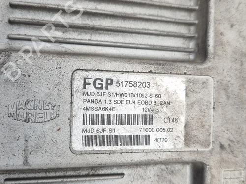 Engine control unit (ECU) FIAT PANDA (169_) 1.3 D Multijet (169.AXC1A) | BP30350384M57  - Image 6