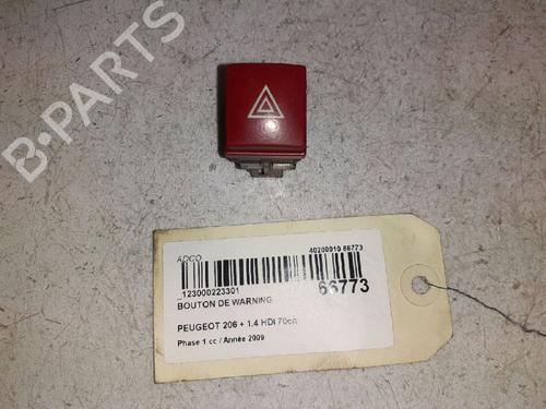 Used Warning switch PEUGEOT 206+ (2L_, 2M_) 1.4 HDi eco 70 (68 hp) 30414623
