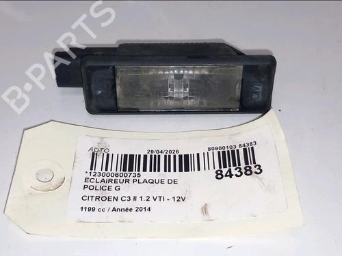 Nummerpladelys Nummerpladelys CITROËN C3 II (SC_) 1.2 VTi 82 (82 hp) 35719526 35719526
