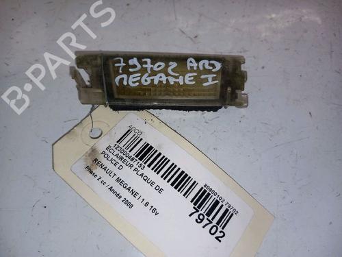 Used Licence plate light RENAULT MEGANE I (BA0/1_) 1.6 16V (BA04, BA0B, BA11, BA1J, BA16, BA19, BA1K, BA1V,... (107 hp) 30425837