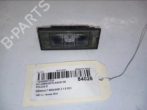 Used Licence plate light RENAULT MEGANE III Hatchback (BZ0/1_, B3_) 1.5 dCi (BZ09, BZ0D, BZ1W, BZ29, BZ14) (110 hp) 30843066