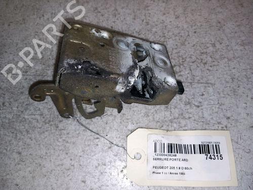 Used Rear right lock PEUGEOT 205 I (741A/C) 1.7 Diesel (60 hp) 30427322