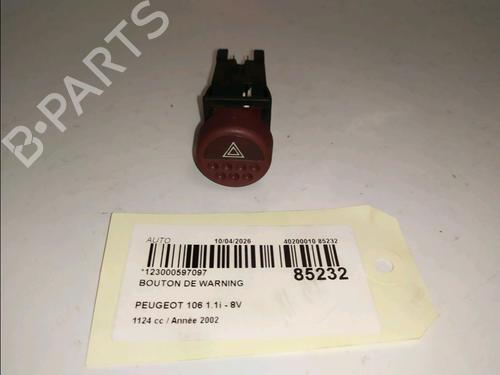 Used Warning switch Warning switch PEUGEOT 106 II (1A_, 1C_) 1.1 i (60 hp) 34262145 34262145