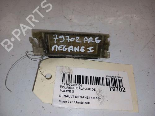 Used Licence plate light RENAULT MEGANE I (BA0/1_) 1.6 16V (BA04, BA0B, BA11, BA1J, BA16, BA19, BA1K, BA1V,... (107 hp) 30425838
