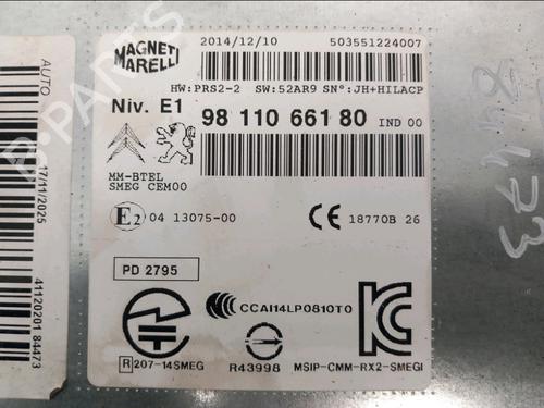 Radio PEUGEOT 2008 I (CU_) 1.2 VTi | BP30654380E6 - Image 2
