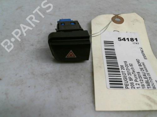 Used Warning switch PEUGEOT 208 I (CA_, CC_) 1.2 VTI 82 (82 hp) 30413922