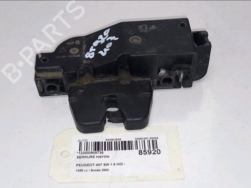 Used Tailgate lock Tailgate lock PEUGEOT 407 SW (6E_, 6D_) 1.6 HDi 110 (109 hp) 36450394 36450394