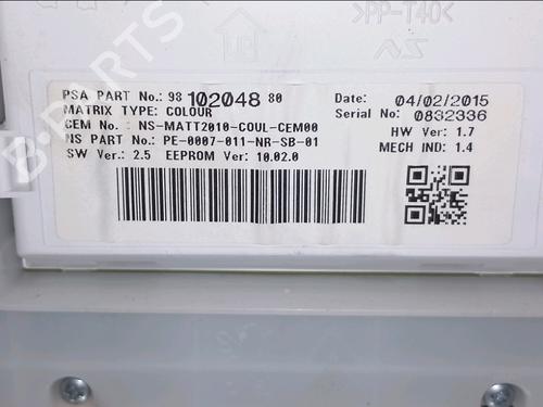 Instrument cluster PEUGEOT 2008 I (CU_) 1.2 VTi | BP36660584C47 - Image 5