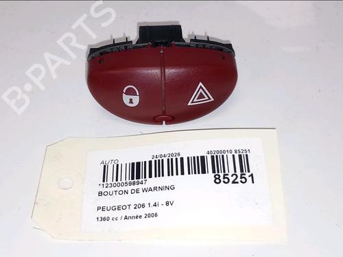 Warnblinkschalter für Warnblinkschalter PEUGEOT 206 Hatchback (2A/C) 1.4 i (75 hp) 34362894 34362894