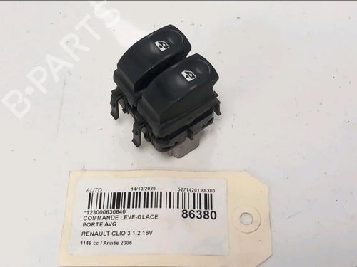 Used Left front window switch Left front window switch RENAULT CLIO III (BR0/1, CR0/1) 1.2 16V (BR02, BR0J, BR11, CR02, CR0J, CR11) (75 hp) 40252597 40252597