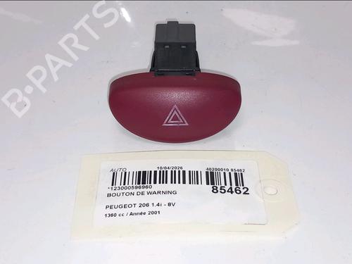 Used Warning switch Warning switch PEUGEOT 206 Hatchback (2A/C) 1.4 i (75 hp) 34001416 34001416