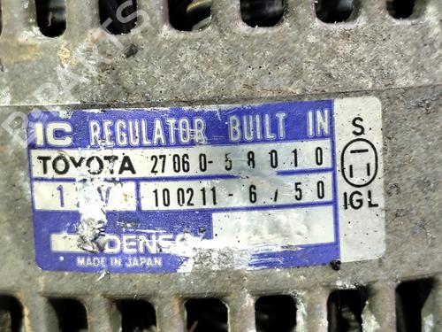 Alternator TOYOTA DYNA 200 Platform/Chassis | BP31744383M7
