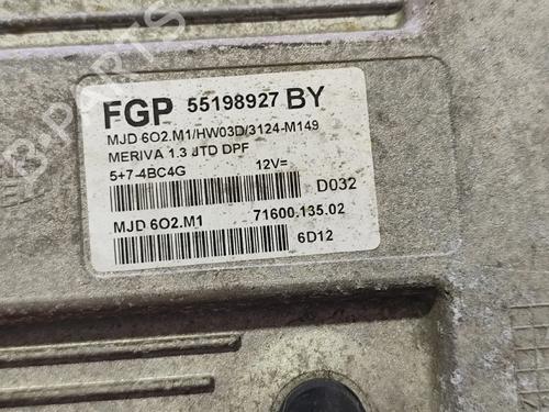 Engine control unit (ECU) OPEL MERIVA A MPV (X03) 1.3 CDTI (E75) | BP39696343M57 - Image 5