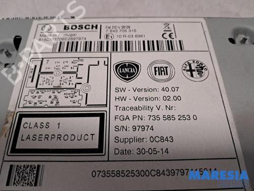 Radio FIAT 500 (312_) 0.9 (312AXN1A) | BP31387205E6