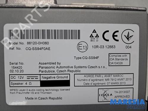 Bilradio PEUGEOT 108 1.0 VTi 72 | BP31408604E6