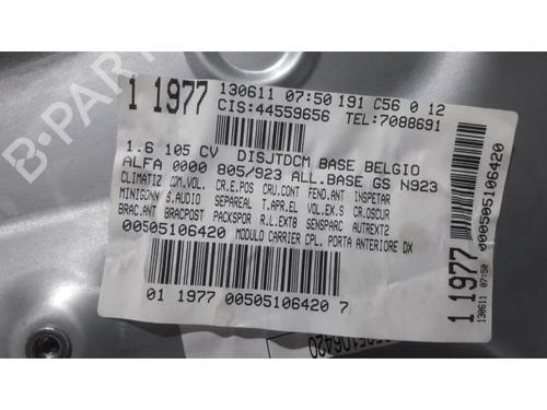 Front right window mechanism ALFA ROMEO GIULIETTA (940_) 1.6 JTDM (940FXD1A) | BP31528254C23